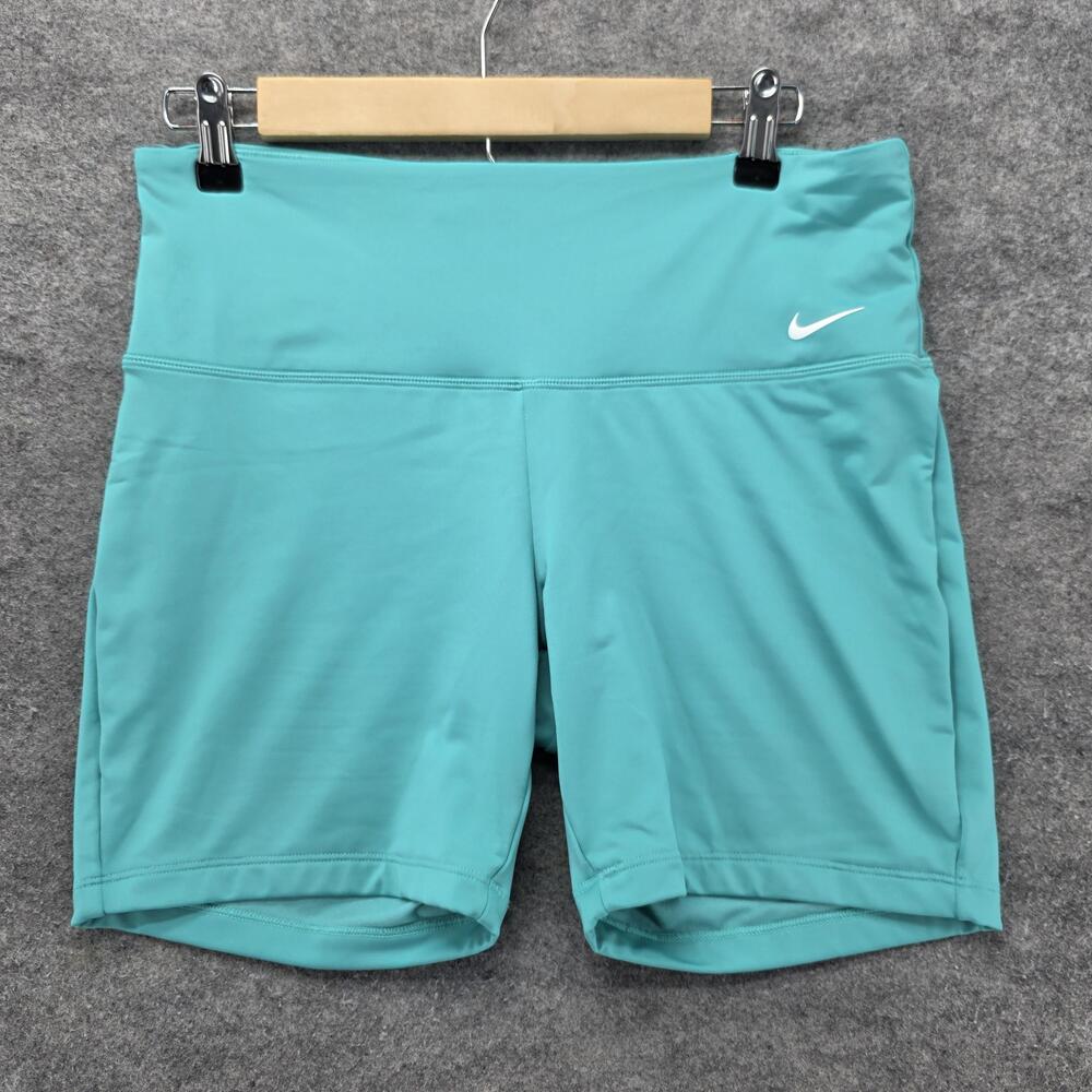 Nike Shorts Womens L Blue 7 In Biker Athletic Pockets Elastic Waist Stretch